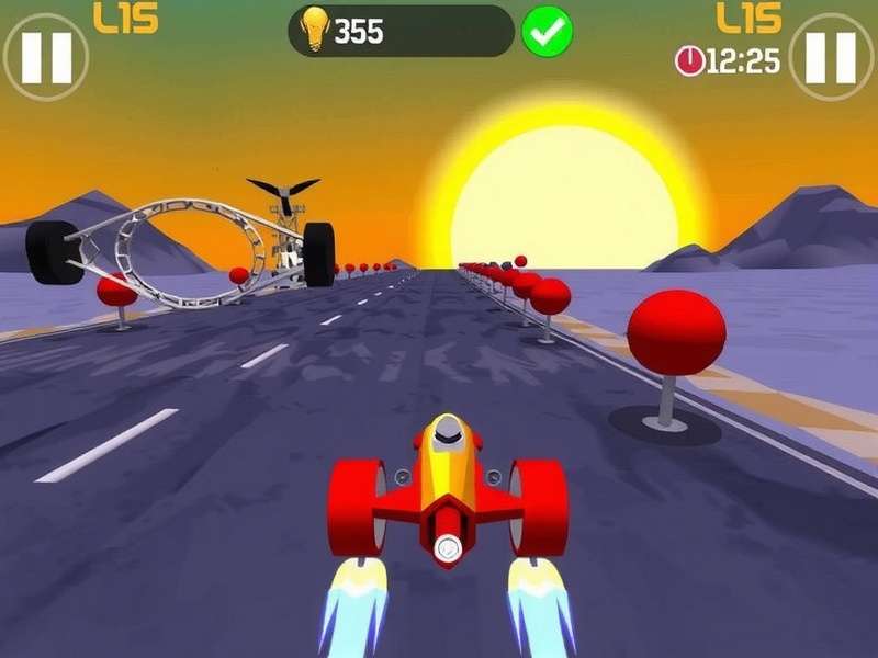 Papri Lightning Racer Gameplay Screenshot